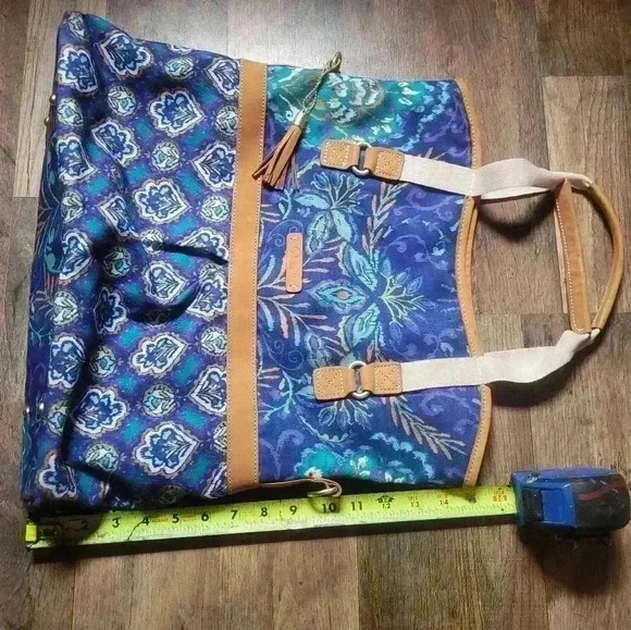 Dena Designs Women's Canvas Kumari North South Boho Weekend and Tote Bag 2-Piece - Picture 3 of 13